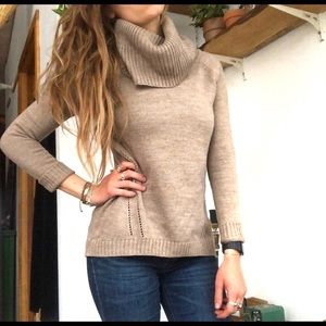 New York & Co • Tan Cowl Neck Sweater